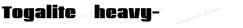 Togalite   heavy字体转换